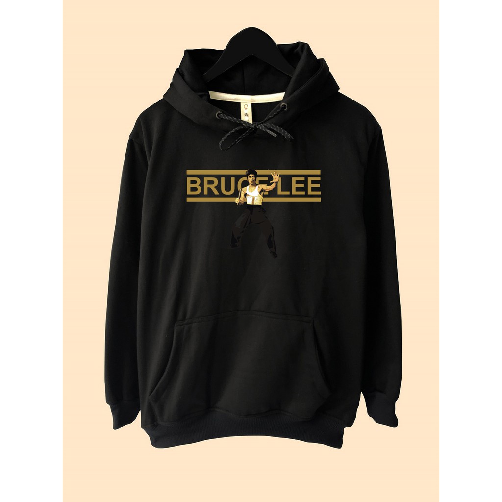Jaket Hoodie Premium Bruce Lee Gold Picture