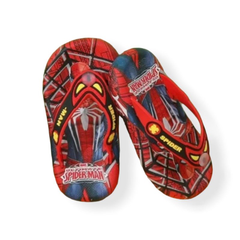 Sandal jepit Karet Anak cowok laki laki karakter Spiderman