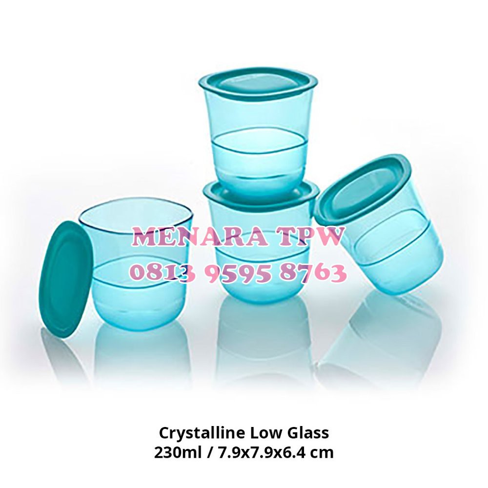Jual  Crystalline Low Glass 4pcs Gelas Kristal  Diskon