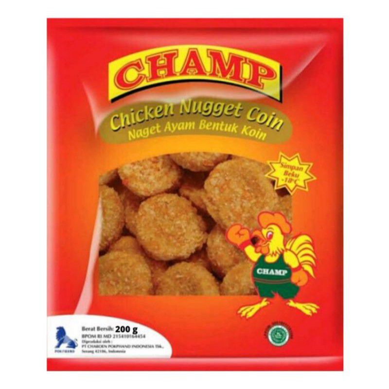 

Champ Chicken Nuget Coin /Nuget Ayam Bentuk Coin 200gr