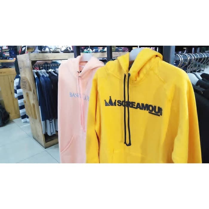 Jaket Hoodie Jumper Sweater Distro SCREAMOUS BASiC polos custom obral murah indonesia pria wanita