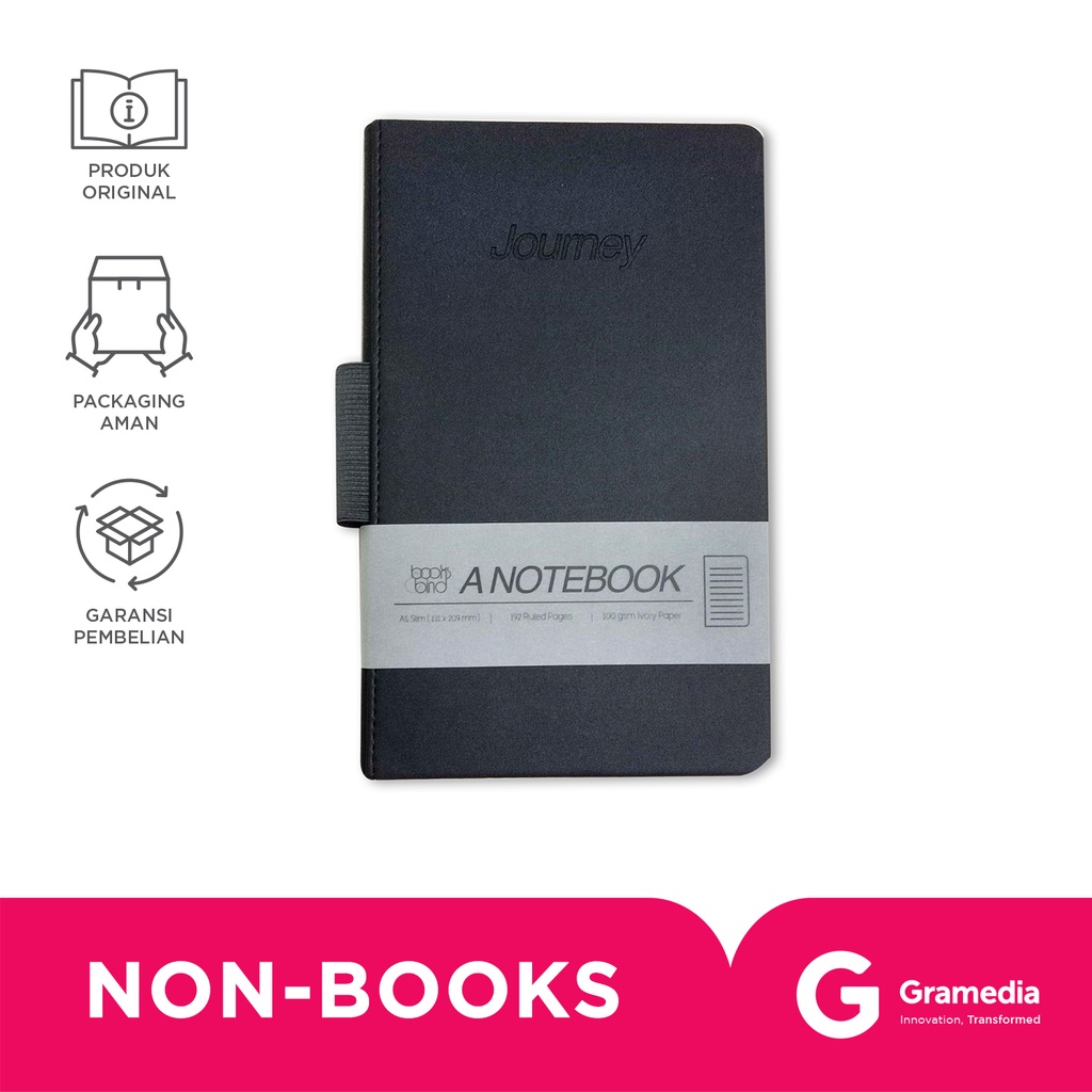 

Books&Bind Nb Metallic Hc W/ Penloop A5-Slim Black