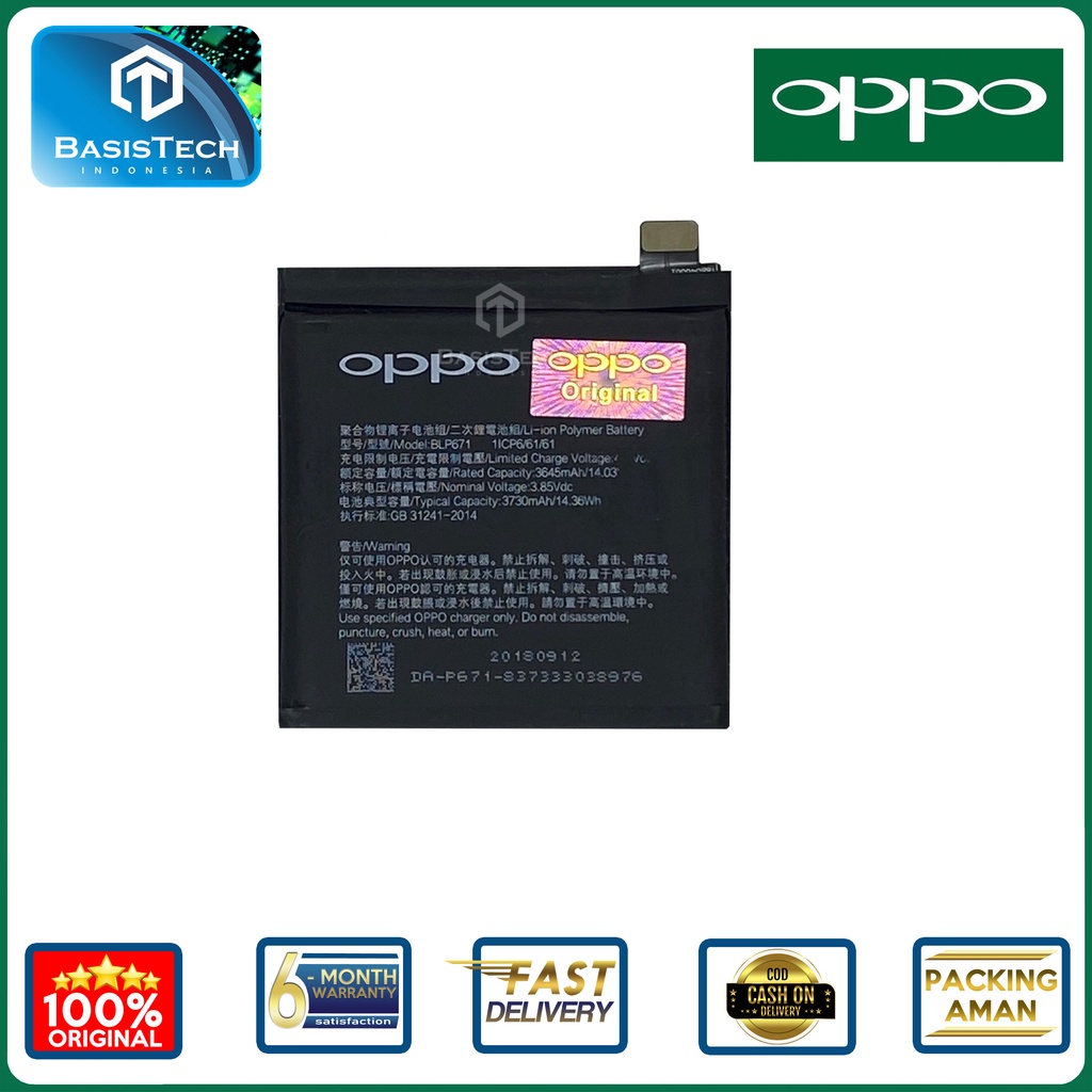 BATERAI OPPO FIND X CPH1871 CPH1875 - BLP671 - ORI