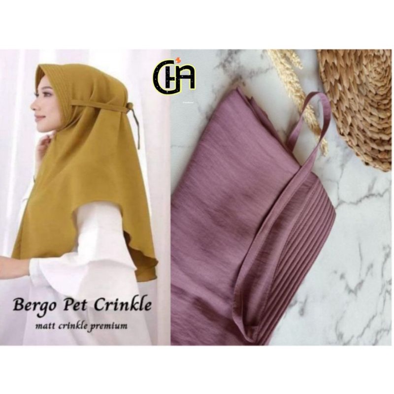 Hijab Bergo pet crinkle Dusty