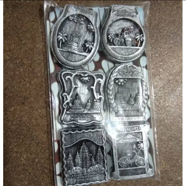 (BISA COD) SATU SET MAGNET KULKAS MINI FIBERGLASS ISI 6 PCS UKURAN 3 CM - SOUVENIR MURAH KHAS JOGJA