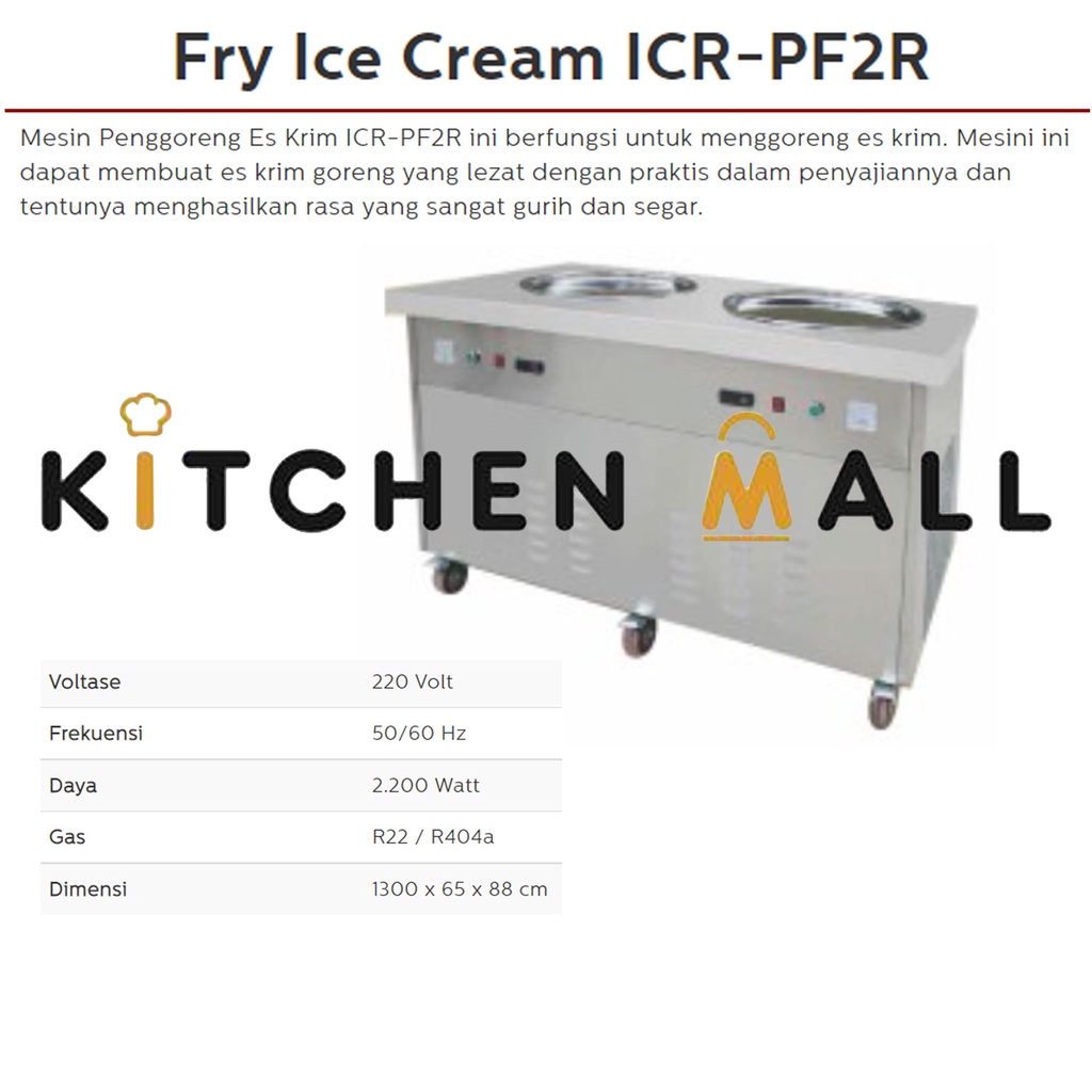 FOMAC ICR-PF2R Fry Ice Cream Machine - Mesin Pembuat Es Krim Goreng