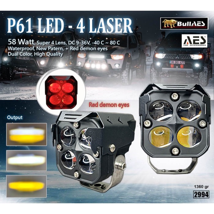 Lampu Tembak P61 Laser LED Devil Eye Sorot hi loo beam 58 Watt