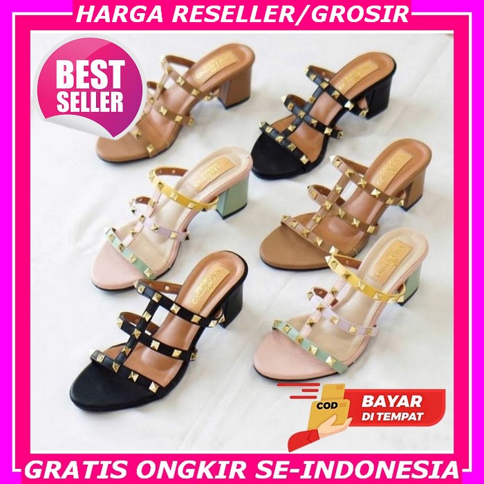 Sandal Wanita Dewasa Hak Tahu 3 5 Cm Sendal Perempuanheels Selop Teplek Cewek Flat Jelly Hils Model 
