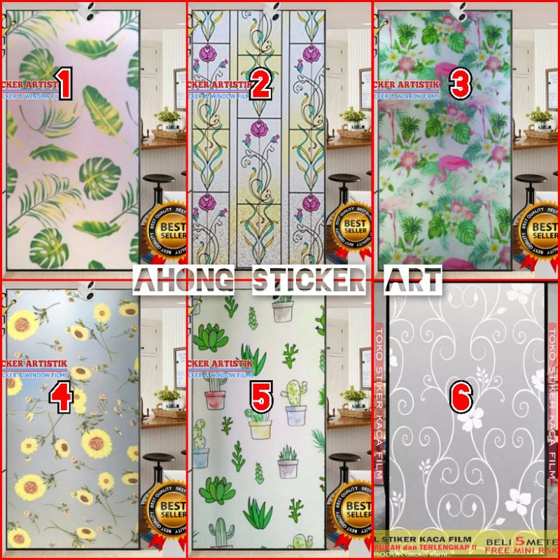 STIKER MOTIF/STIKER KACA/STICKER KACA JENDELA