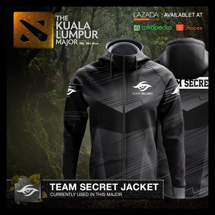 Ina Jaket Gaming Dota 2 Dota2 CS:GO Team Secret Hoodie Jumper Sweater - Hitam, M BERKUALITAS Kode