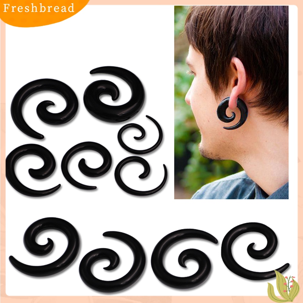 [Fresh] 1Pc Anting Expander Bentuk Siput Spiral Bahan Akrilik untuk Pria / Wanita