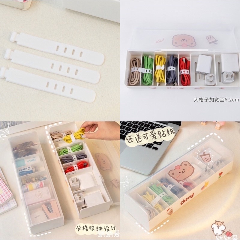 cable organizer cute storage box tempat penyimpanan serbaguna