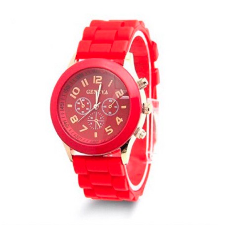 BAJ Jam Tangan GENEVA 259 Wanita Pria COUPLE Analog Fashion Casual Quartz Watch Rubber GN001 C6 C7