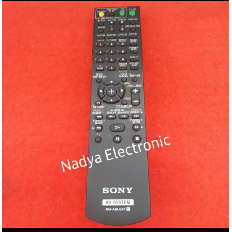 REMOTE REMOT AV SYSTEM SONY RM-ADU047 ORIGINAL ASLI