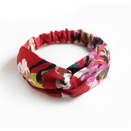 PREMIUM BANDANA SIMPUL TWIST Ala Korea Untuk Wanita - Bando Motif Bunga Cantik - Elastis