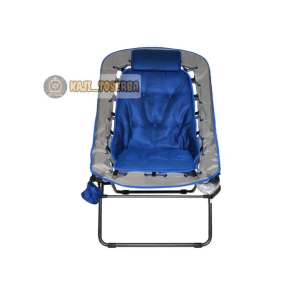 Soleil Kursi Santai Lipat Recliner Bungee / Kursi Santai Outdoor - Biru