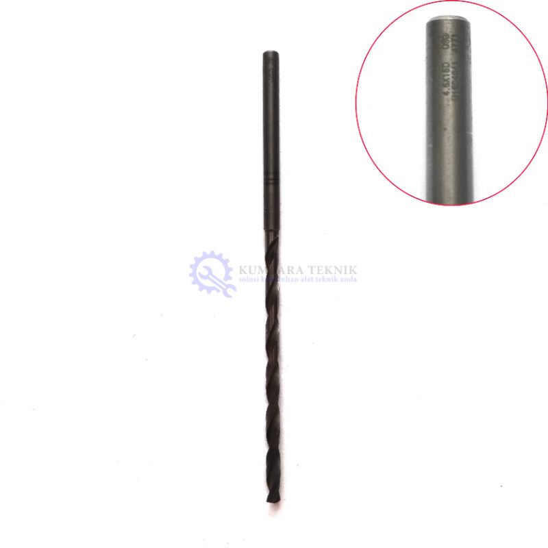 MATA BOR CARBIDE 4.6mm BOR TEMBUS BESI BAJA LONG DRILL