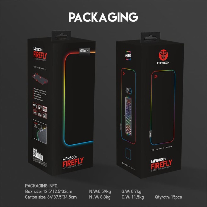 FANTECH FIREFLY MPR800s RGB Gaming Mousepad