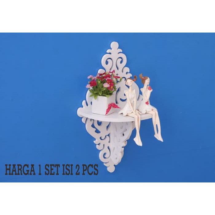 Mega_1688 Decorative Rack rak Shabby chic vintage (1set isi 2) KECIL MG537