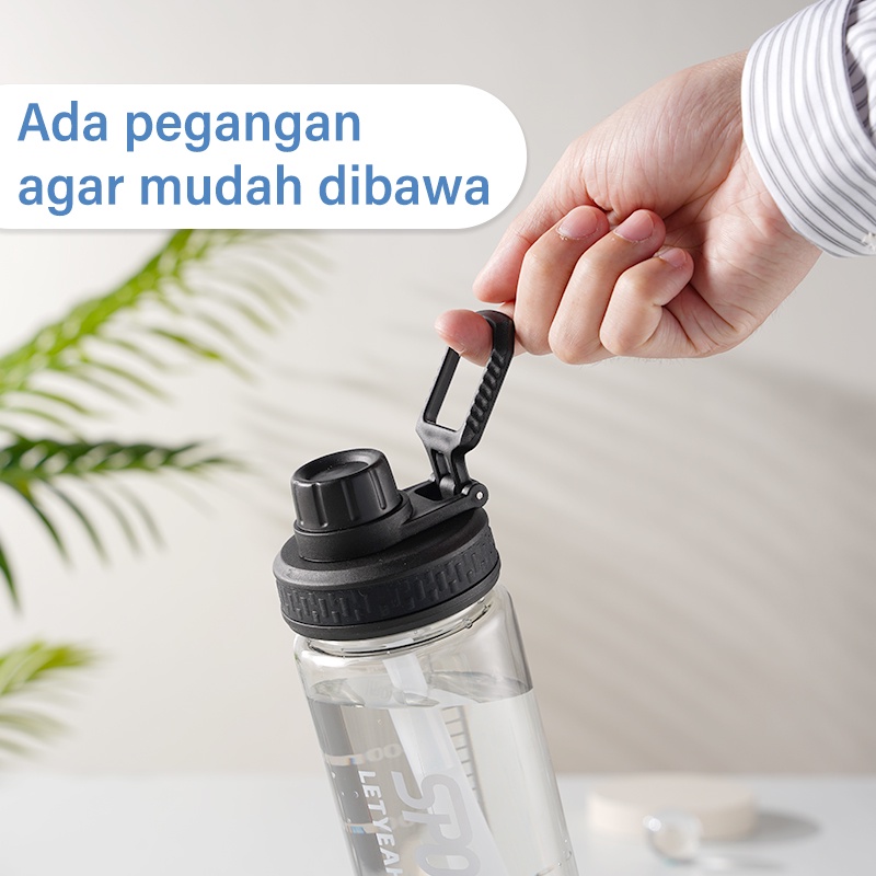 Letyeah &amp; Anantagt Botol minum 800ml Anti Bocor luar / water Bottle Tempat Air Minum