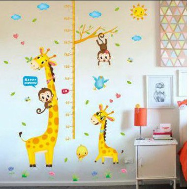 Giraffe Grow up Wallsticker wall sticker stiker dinding jerapah good  god