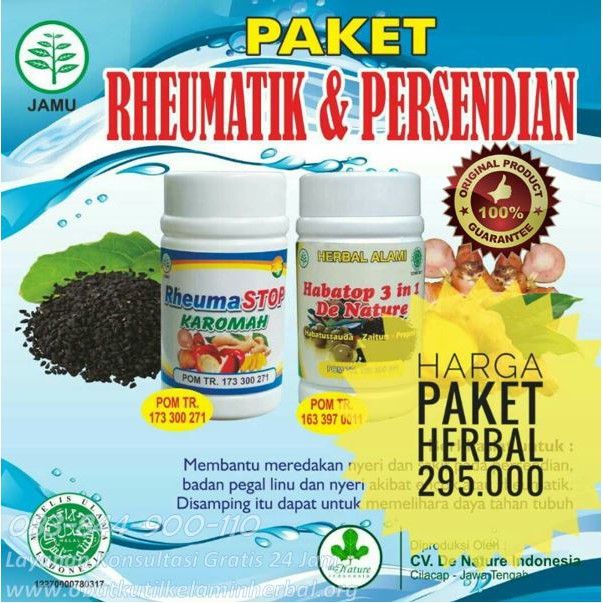 ( BEST SELLER ) Rheumastop Habatop De Nature Obat Rematik 100% Herbal