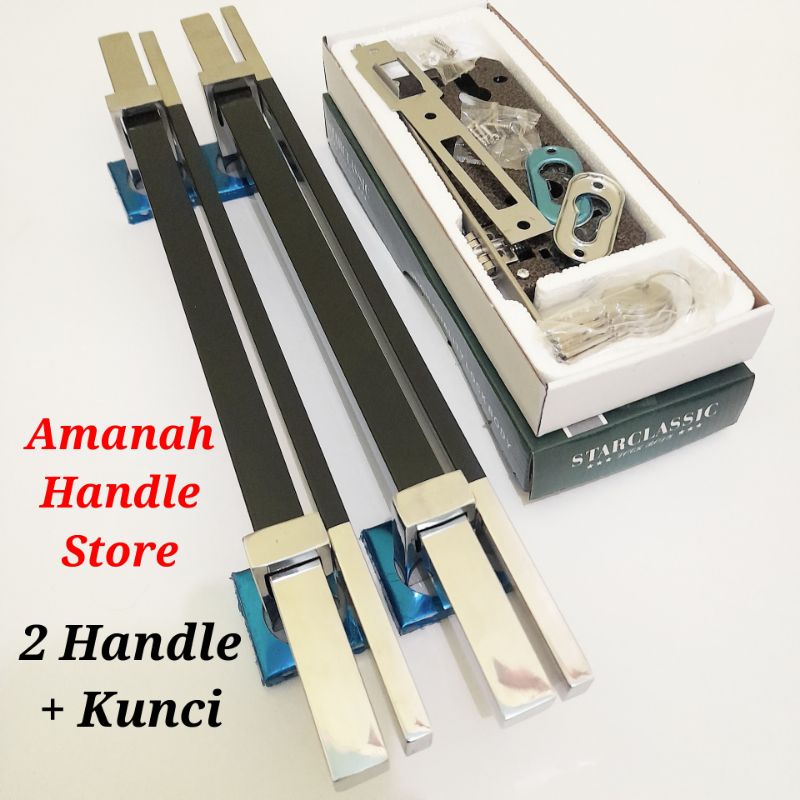 FULLSET Handle pintu rumah stainless 45cm- gagang pintu rumah KUNCI pintu