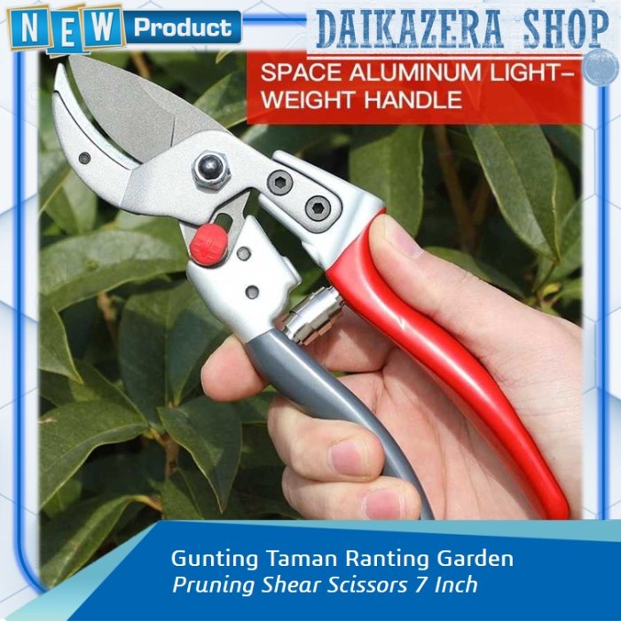 Gunting Taman Ranting Garden Pruning Shear Scissors 7 Inch
