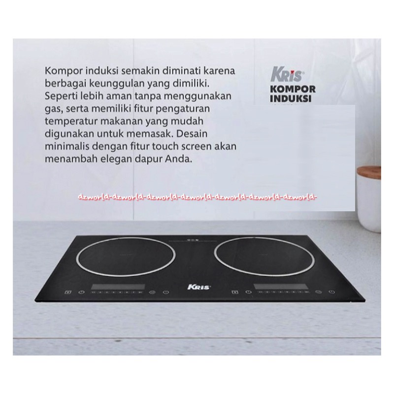 Kris Kompor Induksi Listrik 2 Tungku YI-dt13t Kompor Keramik Kompor Listrik Electric Stove Krischef Kompor Tanam