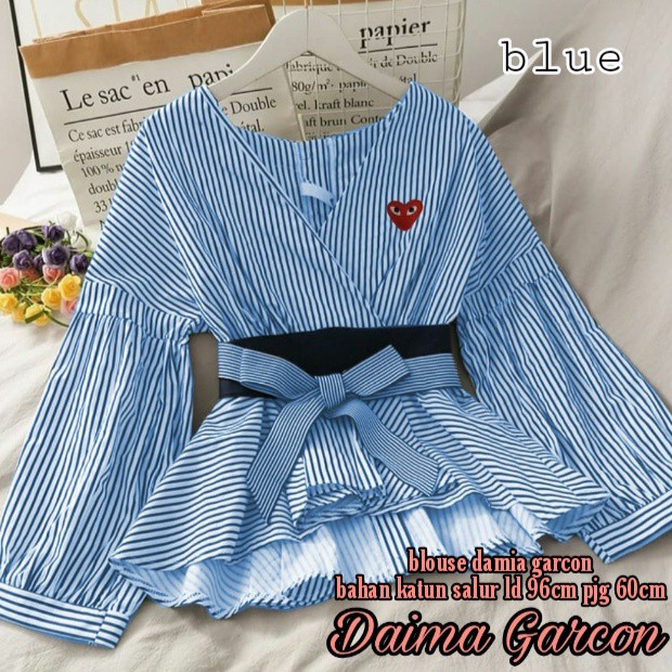 [ MOCIIESHOP ] blouse daima garcons / hn / atasan wanita blouse / blouse wanita / baju blouse wanita