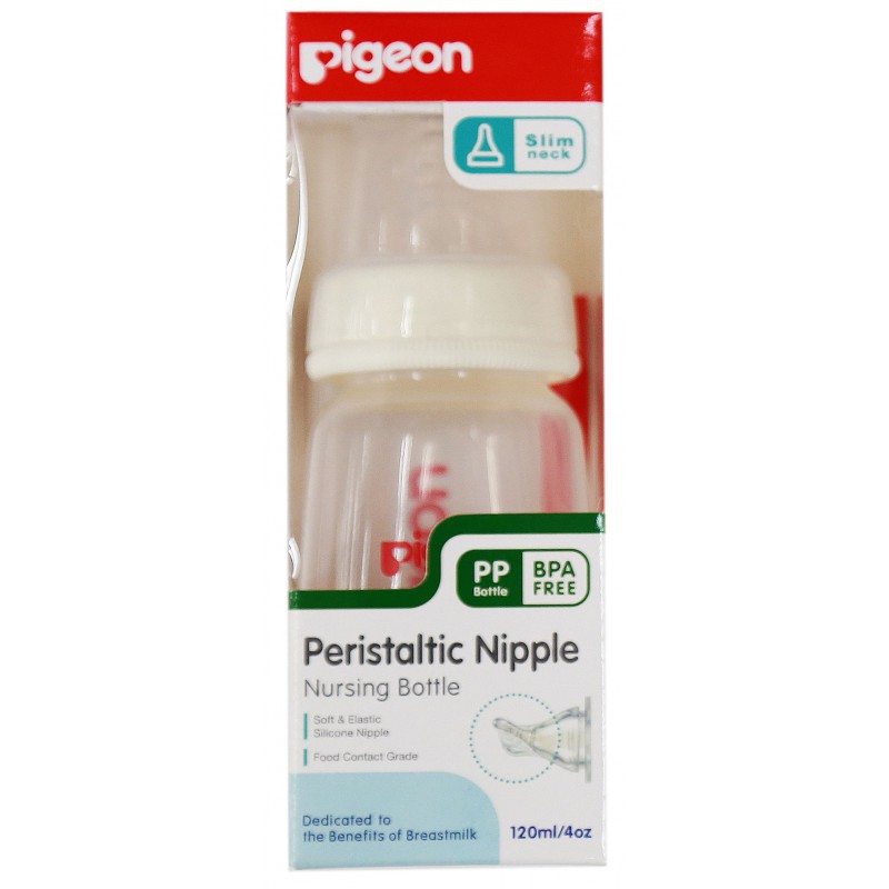 Pigeon PP KP Bottles with Peristaltic Nipple 120ml - Warna Random