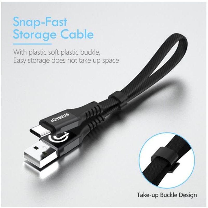 Joyseus Kabel Data Charger Micro USB - Type C - Lightning Panjang 30cm