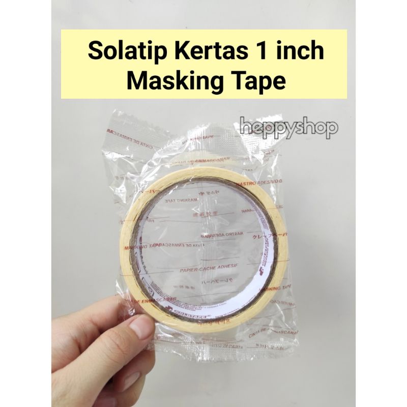 

Solatip Kertas 1 Inch, Masking Tape, Isolasi Kertas, Solatip Bangunan