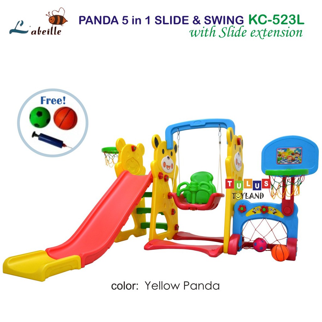 Perosotan Labeille Panda 5 in 1 Slide Swing with Extension Mainan Seluncuran Ayunan Anak 5in1