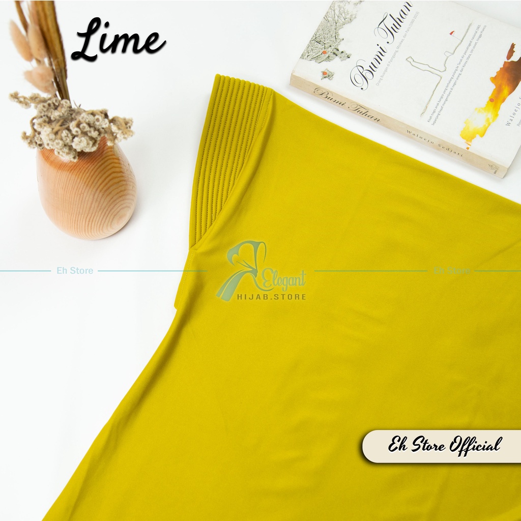 JILBAB BERGO HAMIDAH SPANDEX JERSEY PREMIUM | HIJAB SPORT I JILBAB SPORT I KERUDUNG BERGO I JILBAB INSTAN-Lime