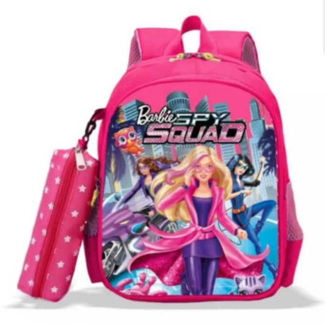 GGS Tas Anak Sekolah Simple SD dan TK perempuan SQUAT BARBIE Ransel Wanita Untuk Anak Perempuan