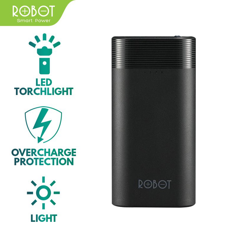 POWER BANK ROBOT RT5800 ( 5200mAh ) 1 Port USB + Senter