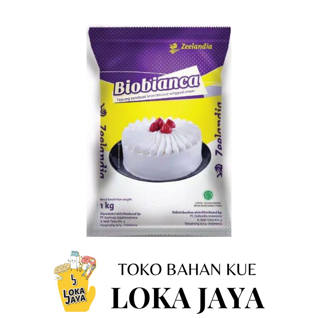 

BIOBIANCA WHIPPED CREAM 1 KG / TEPUNG WHIPPED CREAM / TEPUNG KRIM