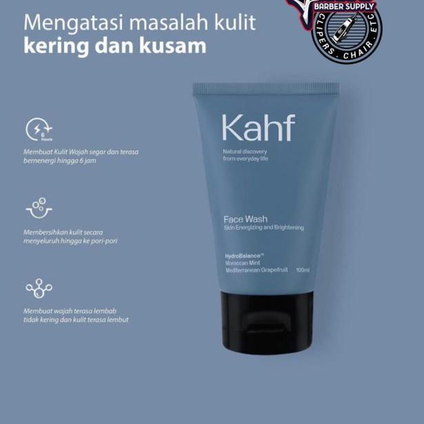 ♂ KAHF SABUN CUCI MUKA PRIA / ANTI JERAWAT / KULIT KERING - Biru ♙
