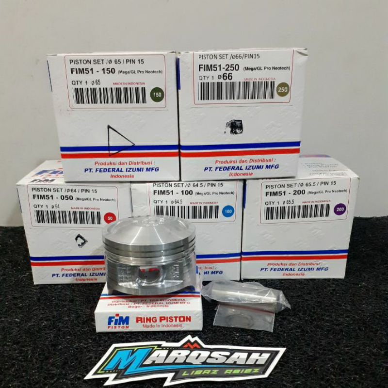 Piston kit Fim51 Fim 51 Megapro primus MP STD 50 100 150 200 250 300 Pin 15