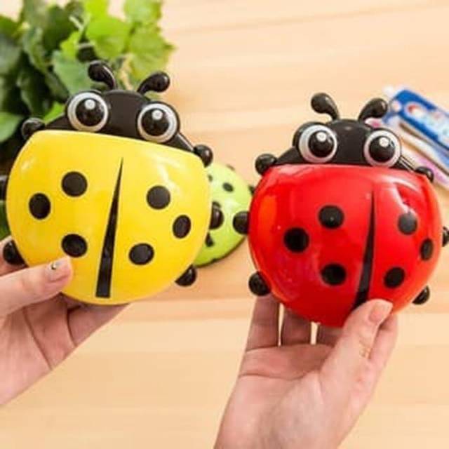 Holder kumbang, Tempat sikat gigi kumbang Lady bug tooth brush holder odol sabun