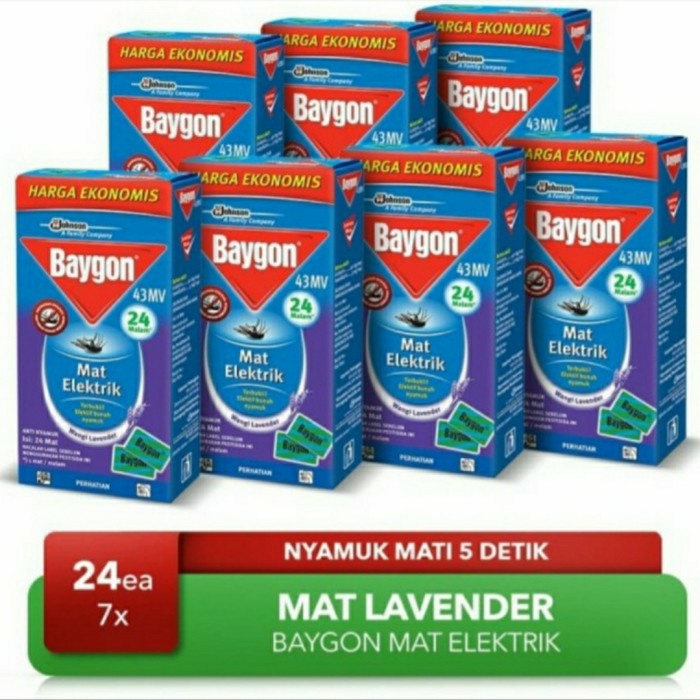 BAYGON MAT ELEKTRIK LAVENDER 22 ML PAKET 7 PCS
