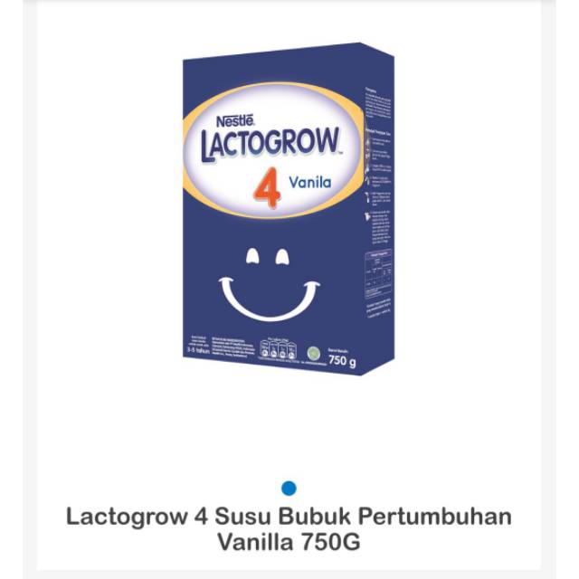 Lactogrow 4 Susu Bubuk Pertumbuhan Madu/Vanilla 750G