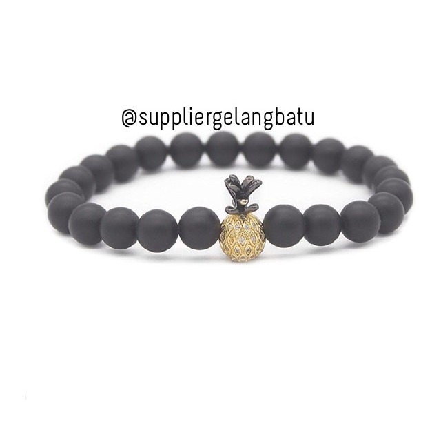 gelang nanas batu swarovski cubic zirconnia couple tahan karat