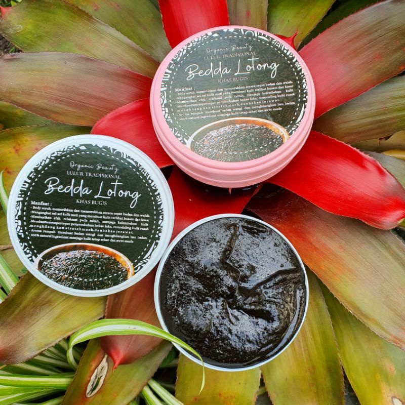 BEDDA LOTONG ASLI KHAS BUGIS 
Lulur Rempah Hitam Bedda Lotong Bugis Premium 
100% Natural Wangi Alam