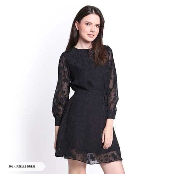 Dress Pesta Brukat/ party dress /dress jumbo/ dress brokat putih - Putih, L