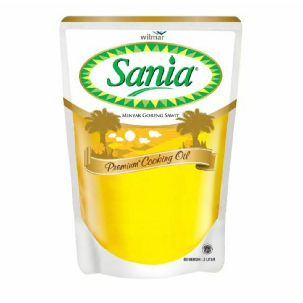 

Sania Minyak Goreng Sawit Premium Cooking Oil Pouch 2 Liter - Sania Wilmar Refill 2 L