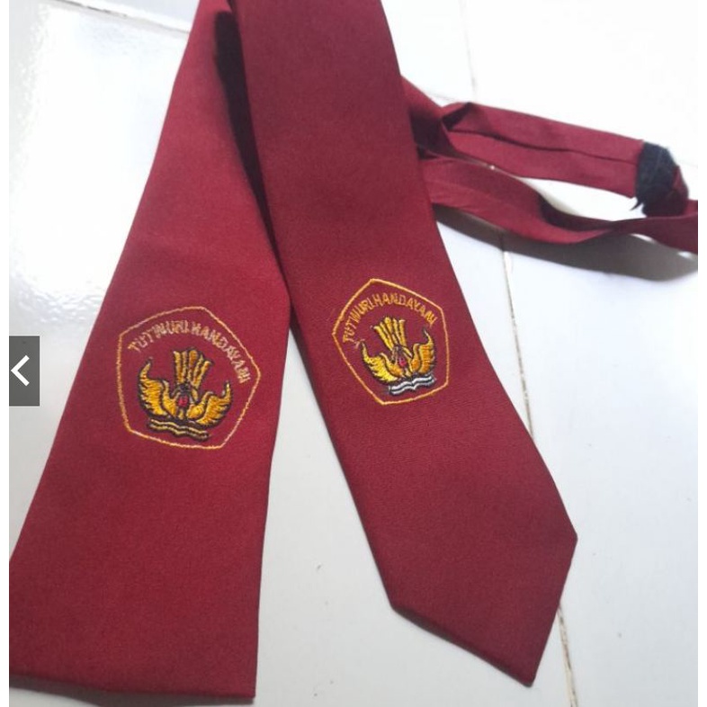 Dasi SD Panjang Bordir Perekat-Dasi SD Panjang Bordir Prepet-Dasi SD-Dasi Sekolah