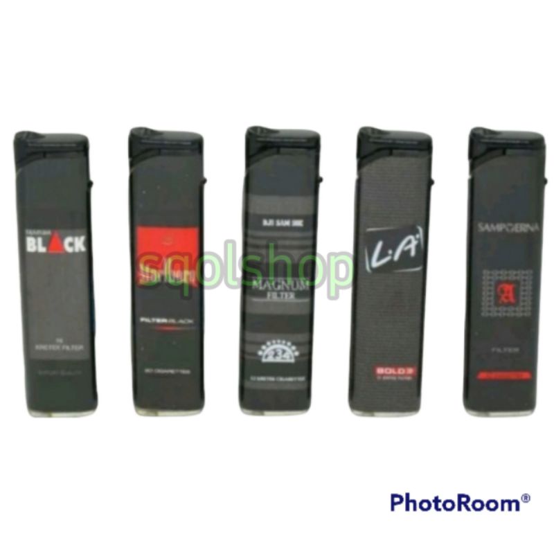 korek api magnet desain tulisan merk rokok / pemantik / korek bensol