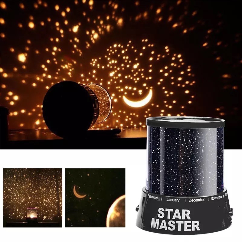 Star Projector Lampu Proyektor Putar Bulan Bintang Master moon